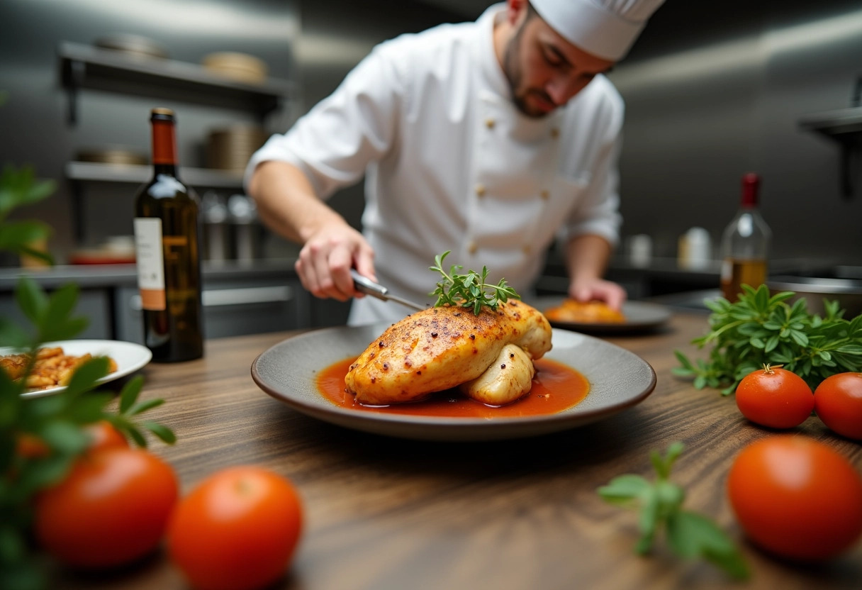 poulet vin