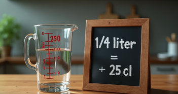 1/4 de litre en cl : conversion simple pour ne plus se tromper