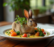 Lapin gourmet à la moutarde avec légumes frais