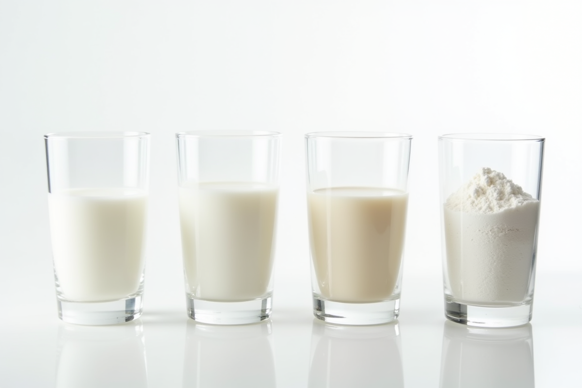 Quatre verres avec 25 cl d